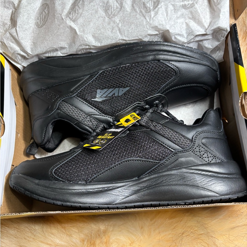 NEW Avia AVI-CANYON SR Black Men's 8.5 WIDE (4E) Non Slip Resistant Work Shoe - Picture 3 of 11
